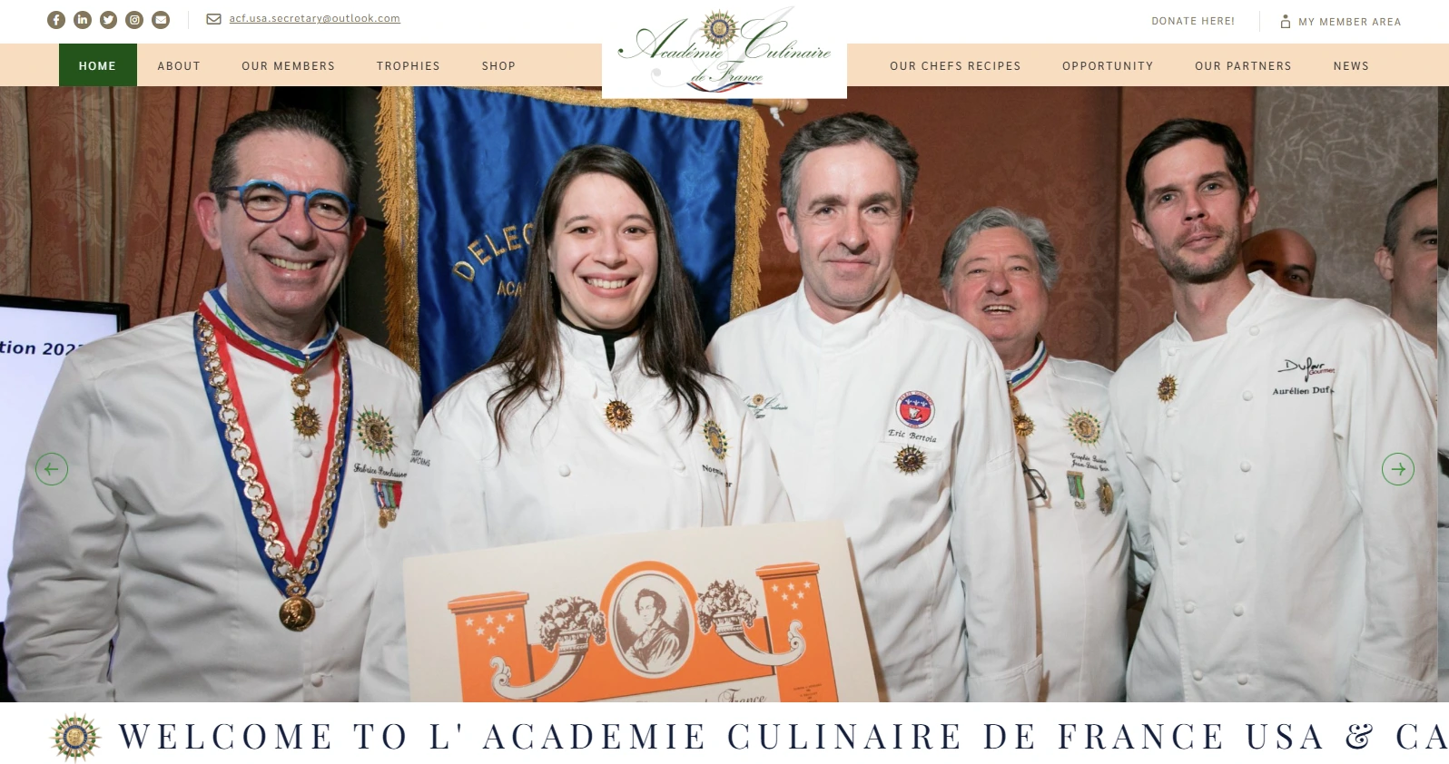 Académie Culinaire de France website