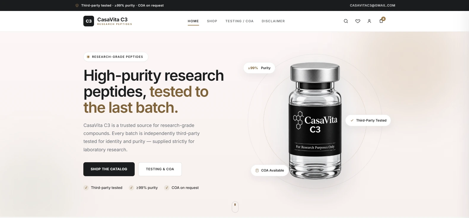 CasaVita C3 website