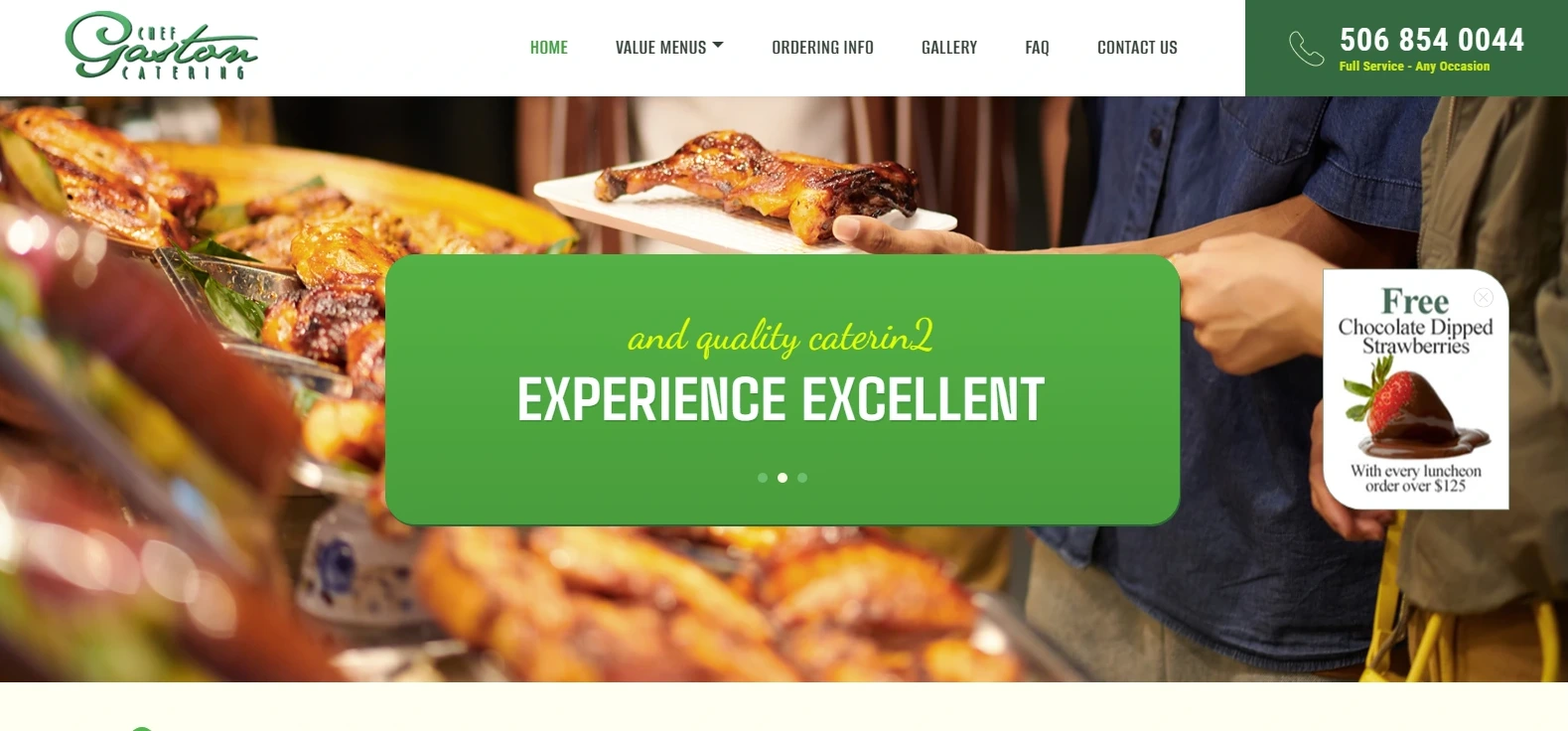 Gastons Catering website