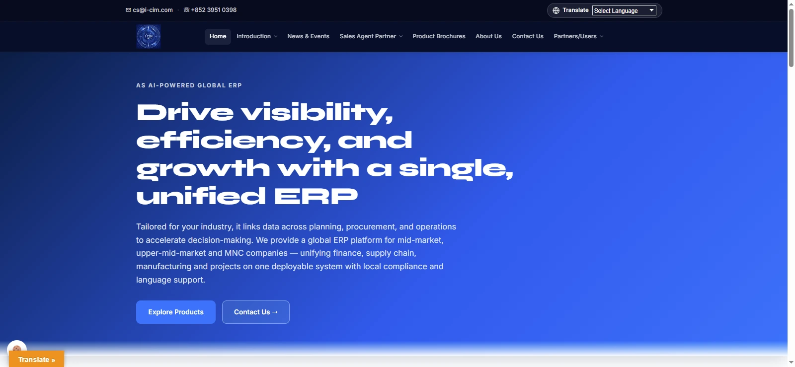 Beyond ERPs website